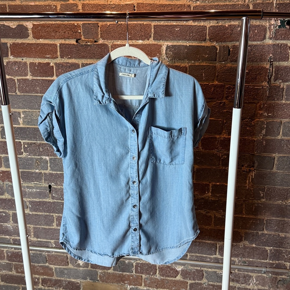 Sneak Peek - Light Denim Buttonup
